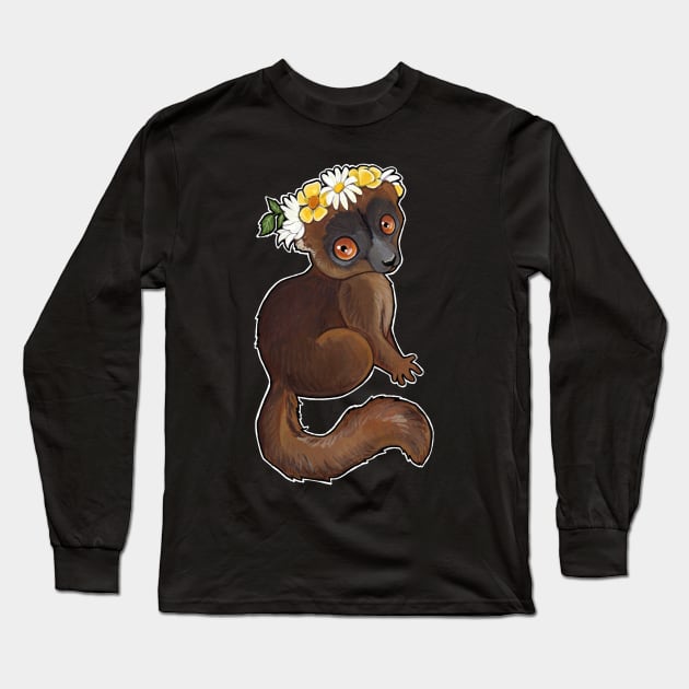 Brown lemur Long Sleeve T-Shirt by BiancaRomanStumpff